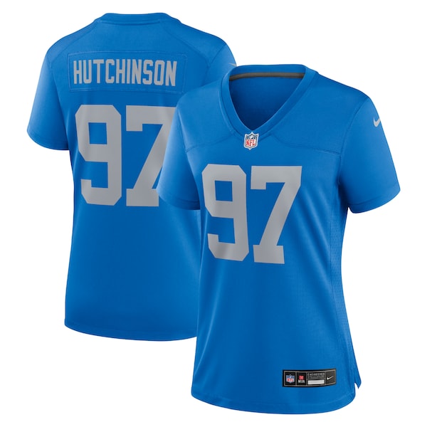 Aidan Hutchinson Detroit Lions Nike Women's Alternate Game Jersey - Blue - Image 2