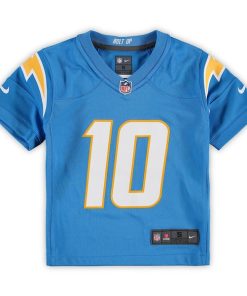 Alternative view of Justin Herbert Los Angeles Chargers Nike Preschool Game Jersey - Powder Blue