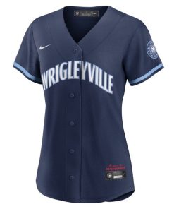 Alternative view of Chicago Cubs Nike Women's City Connect Replica Jersey - Navy