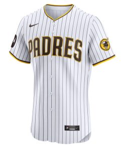 Alternative view of San Diego Padres Nike Home Elite Patch Jersey - White