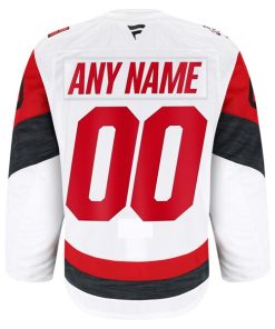 Alternative view of Carolina Hurricanes  Away Authentic Pro Custom Jersey - White/Black