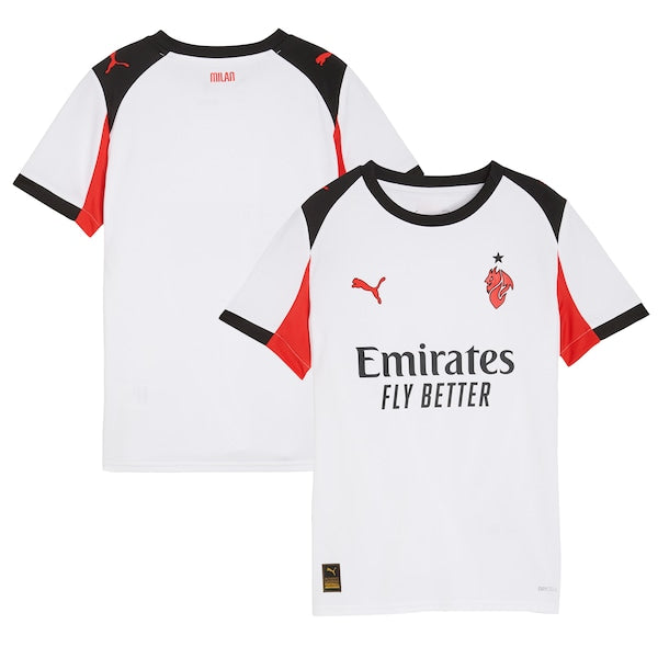 AC Milan Puma Youth 2025/26 Replica Jersey - White/Yellow