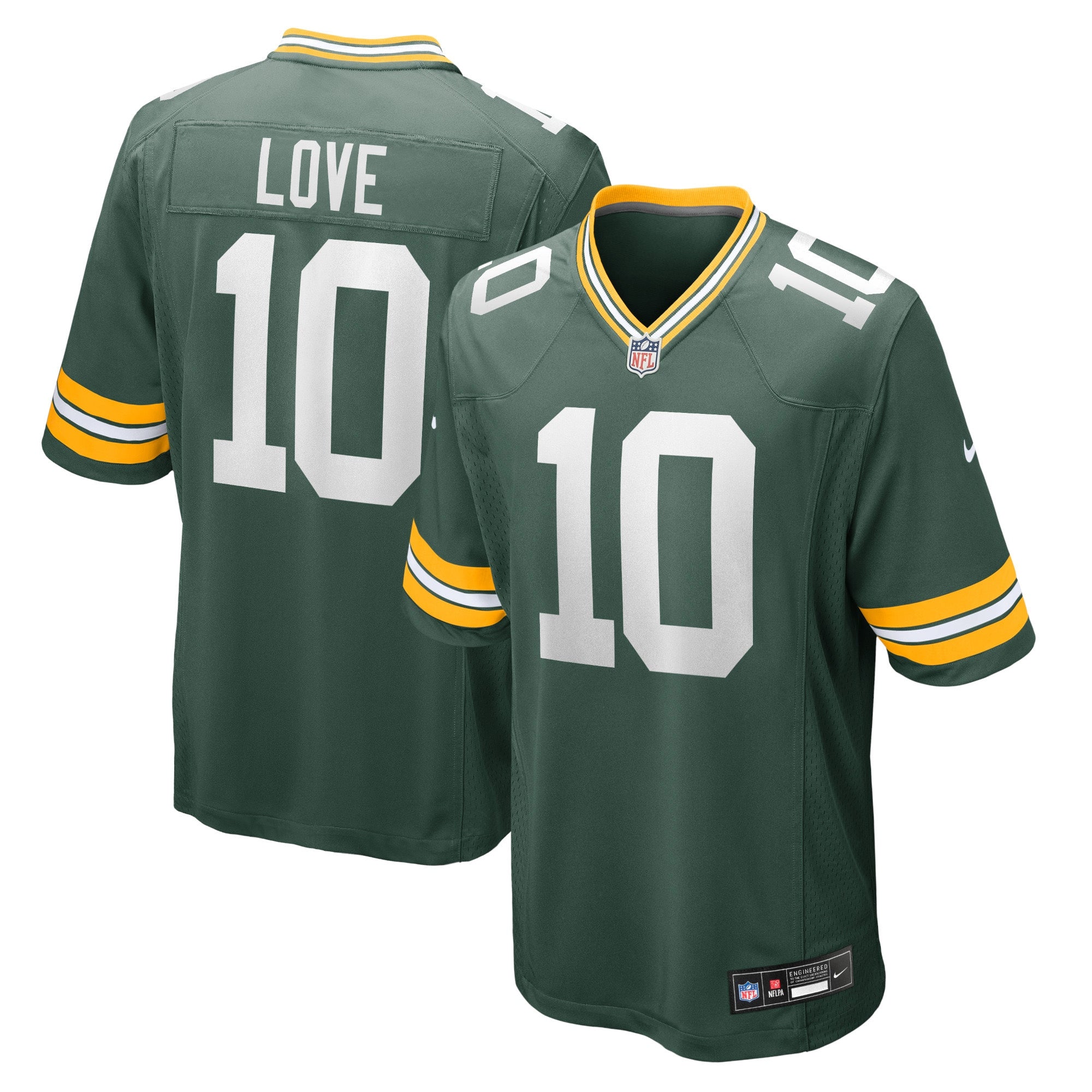 Jordan Love Green Bay Packers Nike Game Jersey - White/Green - Image 5
