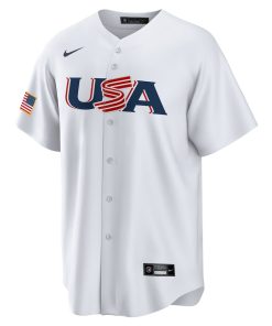 Alternative view of USA Baseball Nike 2023 World Baseball Classic Pick-A-Player Custom Replica Jersey - White