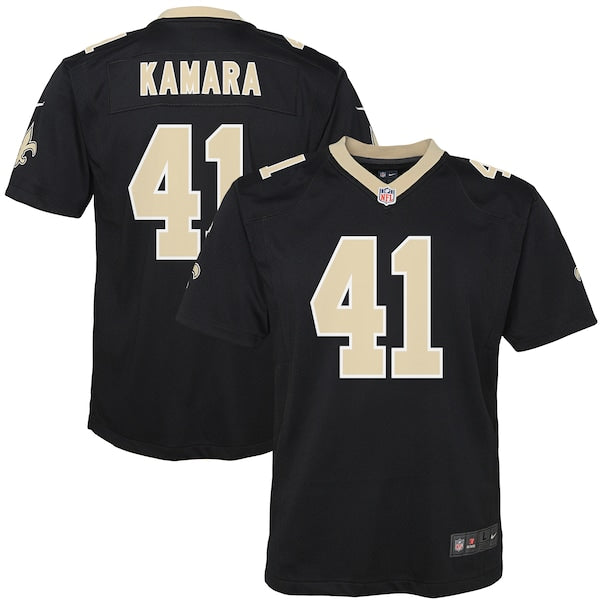 Alvin Kamara New Orleans Saints Nike Youth Game Jersey - Black/White - Image 2