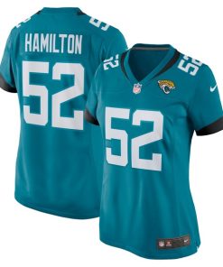 Alternative view of DaVon Hamilton Jacksonville Jaguars Nike Women's Game Jersey - Teal/Black