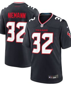 Alternative view of Nick Niemann Houston Texans Nike Team Game Jersey -  Navy