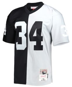 Alternative view of Bo Jackson Las Vegas Raiders 1988 Split Legacy Replica Jersey - Black/Silver