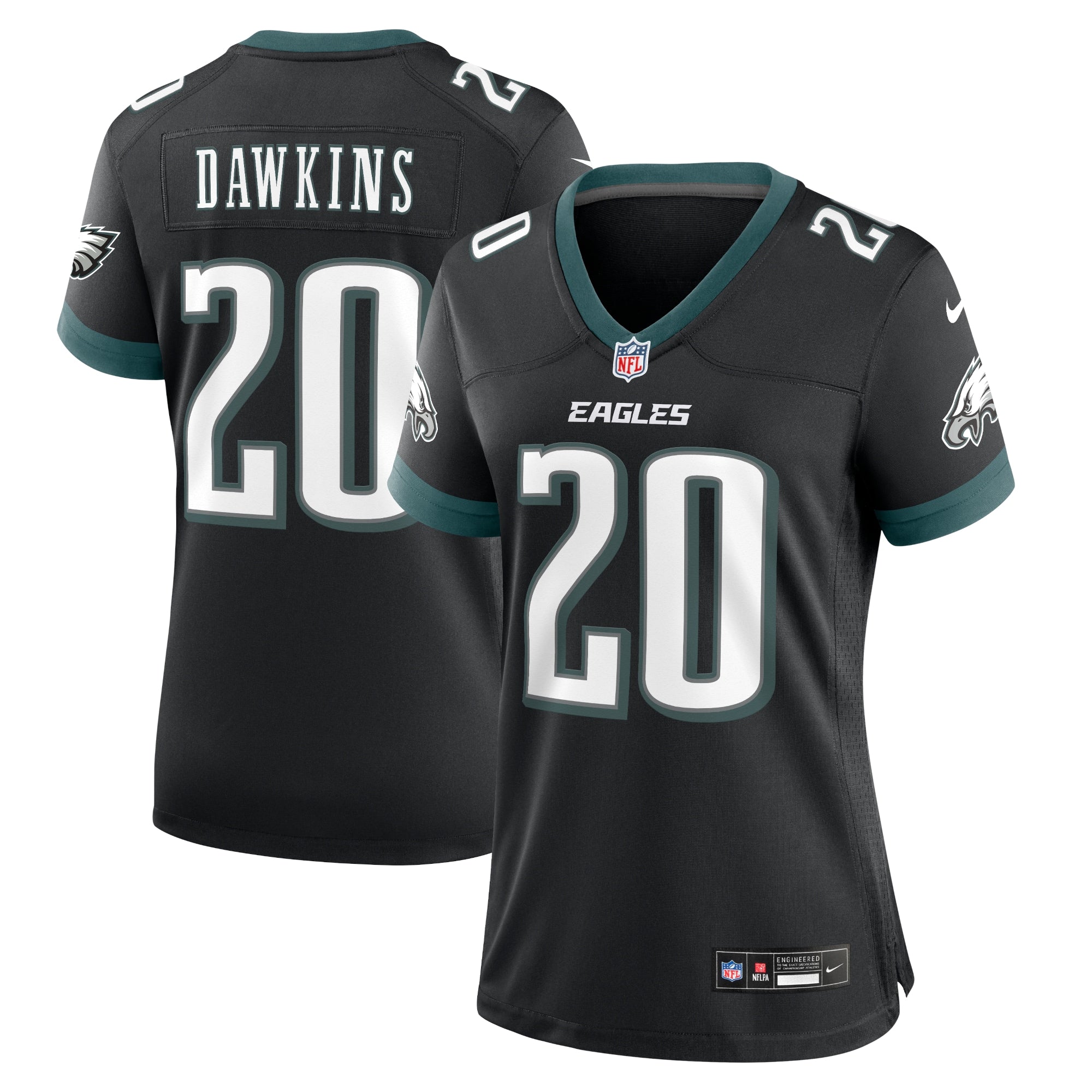 Brian Dawkins Philadelphia Eagles Nike Women's Retired Player Game Jersey - Midnight Green/Black - Image 5