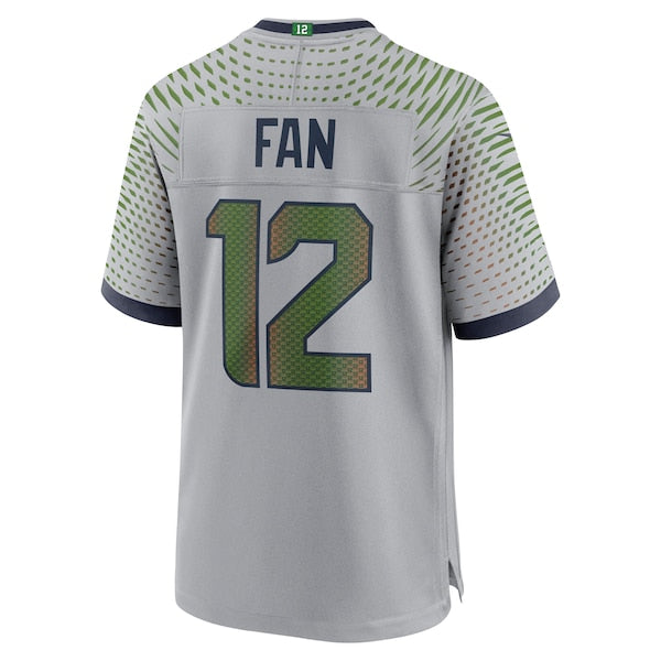 12s Seattle Seahawks Nike 2025 Rivalries Collection Game Jersey - Wolf Gray - Image 3