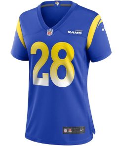 Alternative view of Marshall Faulk Los Angeles Rams Nike Women's Game Retired Player Jersey - Royal