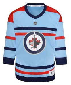 Alternative view of Winnipeg Jets Youth Anniversary Replica Jersey - Light Blue