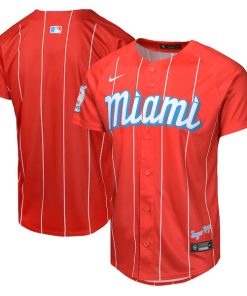 Miami Marlins Nike Youth City Connect Limited Jersey - Red