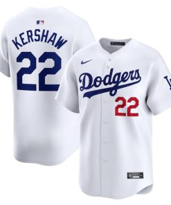 Clayton Kershaw Los Angeles Dodgers Nike Home Limited Player Jersey - White/Gray