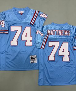 Bruce Matthews Houston Oilers Authentic Throwback Retired Player Jersey