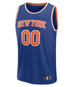 Alternative view of Jordan Clarkson New York Knicks  Fast Break Replica Player Jersey - Icon Edition - Blue