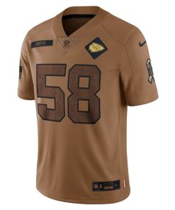 Alternative view of Derrick Thomas Kansas City Chiefs Nike 2023 Salute To Service Retired Player Limited Jersey - Brown