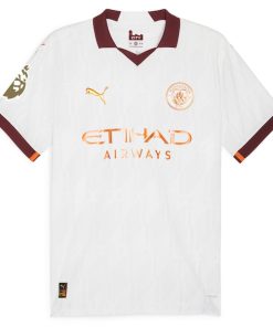 Alternative view of Jack Grealish Manchester City Puma 2023/24 Away Authentic Jersey - White