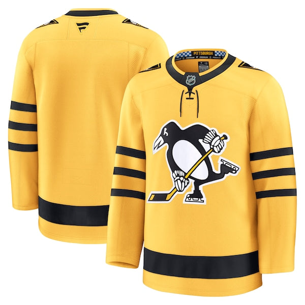 Pittsburgh Penguins Alternate Premium Jersey - Gold/White/Black - Image 5