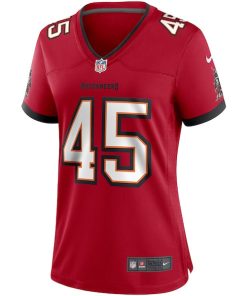 Alternative view of Devin White Tampa Bay Buccaneers Nike Women's Game Player Jersey - Red/Pewter/White