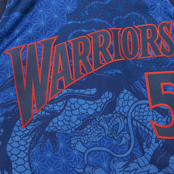Baron Davis Golden State Warriors 2006/07 Hardwood Classics Asian Heritage 6.0 Swingman Throwback Player Jersey - Royal - Image 5