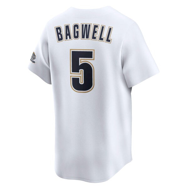 Jeff Bagwell Houston Astros Nike Throwback Cooperstown Collection Limited Jersey - White - Image 3