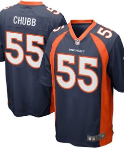 Alternative view of Bradley Chubb Denver Broncos Nike Game Jersey - Navy