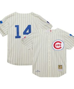 Ernie Banks Chicago Cubs Cooperstown Collection 1969 Authentic Jersey - Cream