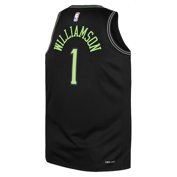 Zion Williamson New Orleans Pelicans Nike Youth 2025/26 City Edition Swingman Jersey - Black - Image 3