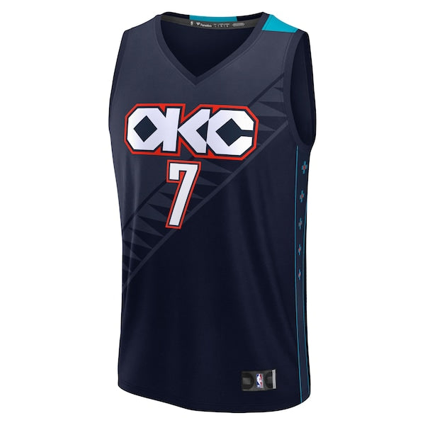 Chet Holmgren Oklahoma City Thunder 2025/26 City Edition Fast Break Jersey - Navy - Image 2