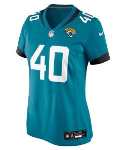 Alternative view of Tyler Hall Jacksonville Jaguars Nike Women's Team Game Jersey -  Teal