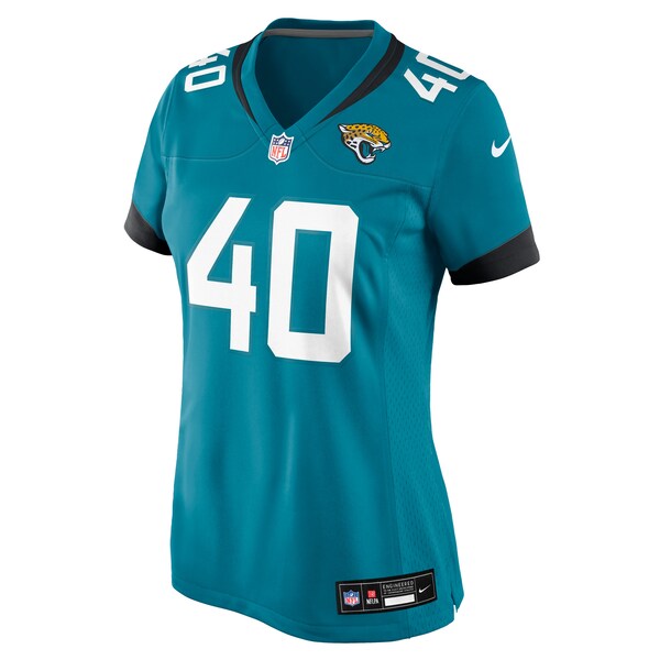 Tyler Hall Jacksonville Jaguars Nike Women's Team Game Jersey - Teal - Image 2