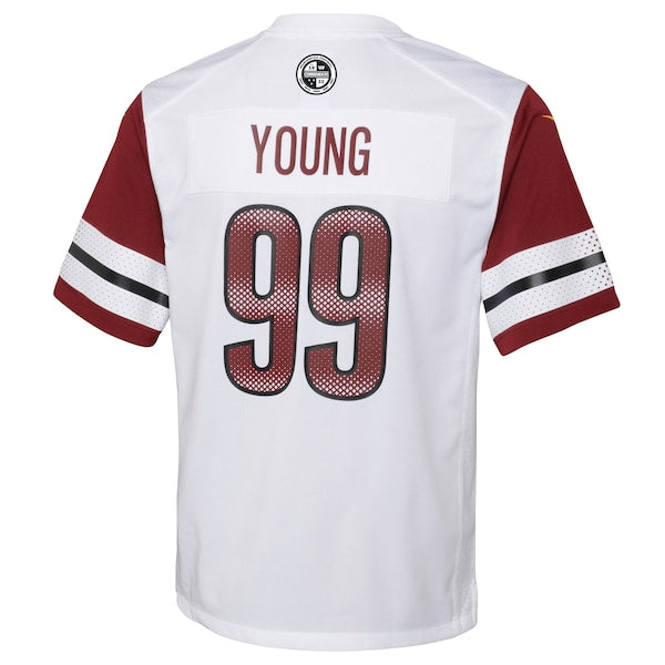 Chase Young Washington Commanders Nike Youth Game Jersey - White/Black/Burgundy - Image 4