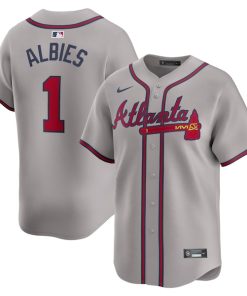 Ozzie Albies Atlanta Braves Nike Away Limited Player Jersey - Gray/White