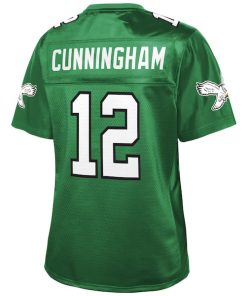 Alternative view of Randall Cunningham Philadelphia Eagles NFL Pro Line Women's Retired Player Replica Jersey - Kelly Green