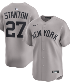 Giancarlo Stanton New York Yankees Nike Road Limited Jersey - Gray/White
