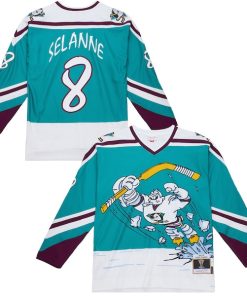 Teemu Selanne Anaheim Ducks  1995-96 Power Play Jersey - Teal