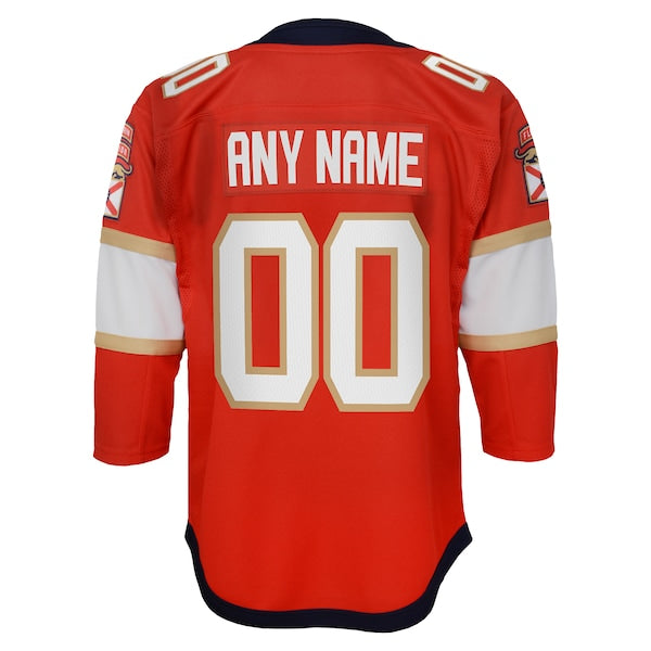 Florida Panthers Youth Home Premier Custom Jersey - Red - Image 3