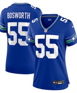 Alternative view of Brian Bosworth Seattle Seahawks Nike Women's Throwback Retired Player Game Jersey - Royal/Navy