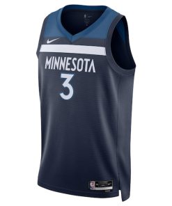Alternative view of Jaden McDaniels Minnesota Timberwolves Nike Unisex Swingman Player Jersey - Icon Edition - Navy
