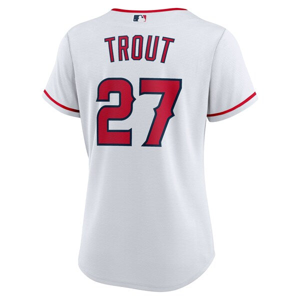 Mike Trout Los Angeles Angels Nike Women's Home Replica Player Jersey - White - Image 3