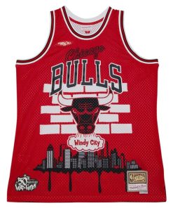 Alternative view of Chicago Bulls x Tats Cru Hardwood Classics Fashion Jersey - Red
