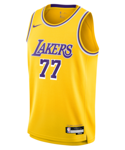 Alternative view of Luka Don?i? Los Angeles Lakers Nike Unisex Swingman Jersey - Icon Edition - Gold