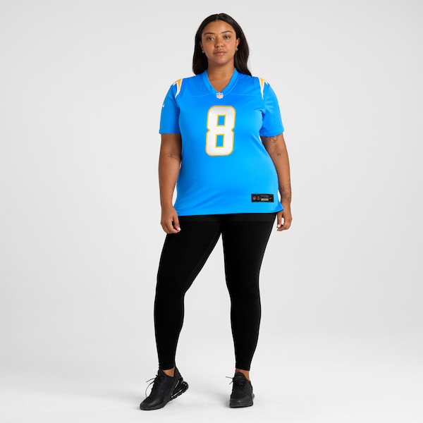 Taylor Heinicke Los Angeles Chargers Nike Women's Game Jersey - Powder Blue - Image 7
