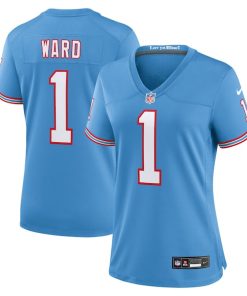 Cam Ward Tennessee Titans Nike Women's 2025 NFL Draft 2nd Alternate Game Jersey - Light Blue