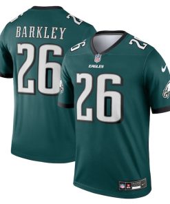 Alternative view of Saquon Barkley Philadelphia Eagles Nike  Legend Player Performance Top - Midnight Green/Kelly Green/Black