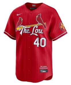 Alternative view of Willson Contreras St. Louis Cardinals Nike City Connect Limited Jersey - Red