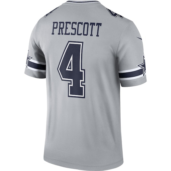 Dak Prescott Dallas Cowboys Nike Inverted Legend Jersey - Gray - Image 3