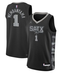 Victor Wembanyama San Antonio Spurs Jordan Brand Youth Swingman Jersey - Statement Edition - Black