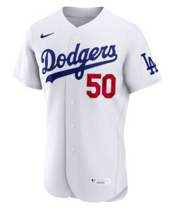 Alternative view of Mookie Betts Los Angeles Dodgers Nike Home Authentic Jersey - White